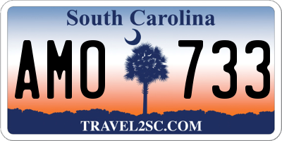 SC license plate AMO733