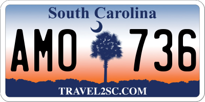 SC license plate AMO736