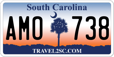 SC license plate AMO738