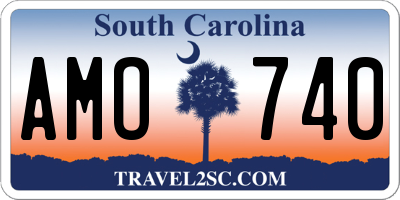 SC license plate AMO740