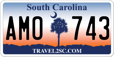 SC license plate AMO743