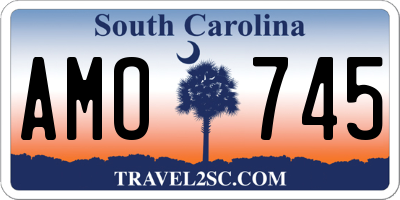 SC license plate AMO745