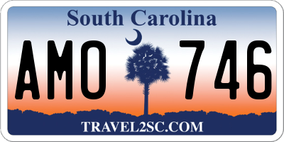 SC license plate AMO746