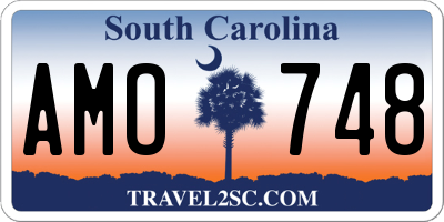 SC license plate AMO748