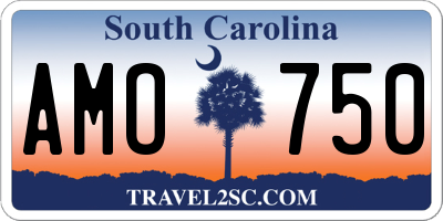 SC license plate AMO750