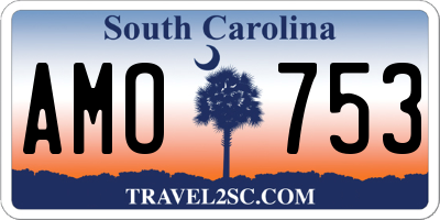 SC license plate AMO753