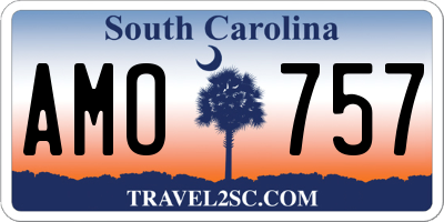 SC license plate AMO757