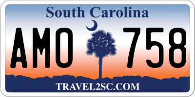 SC license plate AMO758