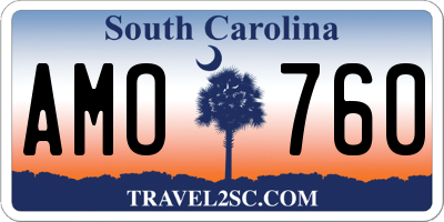 SC license plate AMO760