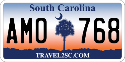 SC license plate AMO768