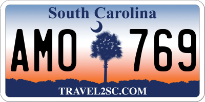 SC license plate AMO769