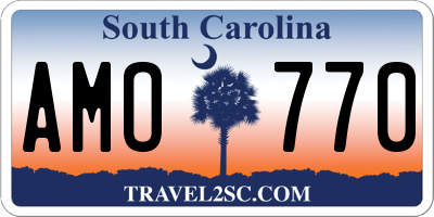 SC license plate AMO770