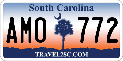 SC license plate AMO772