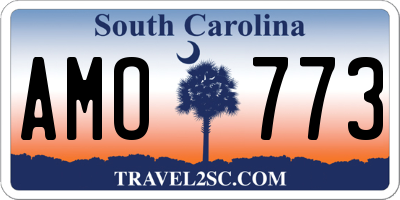 SC license plate AMO773