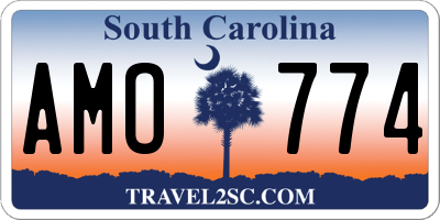 SC license plate AMO774