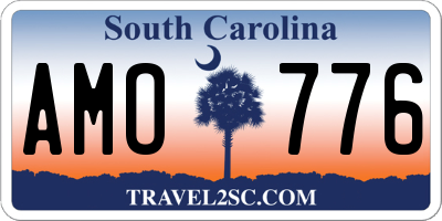 SC license plate AMO776