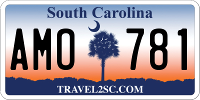 SC license plate AMO781