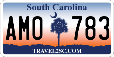 SC license plate AMO783
