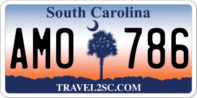 SC license plate AMO786