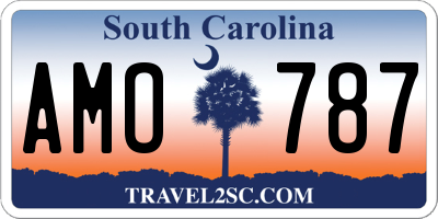 SC license plate AMO787