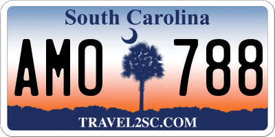 SC license plate AMO788