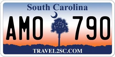 SC license plate AMO790