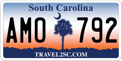 SC license plate AMO792