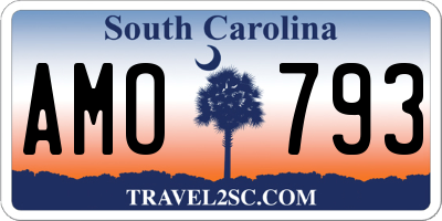 SC license plate AMO793