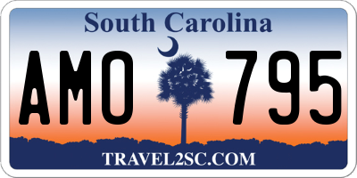 SC license plate AMO795