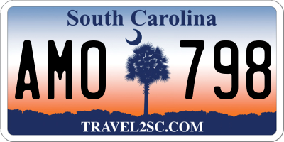 SC license plate AMO798