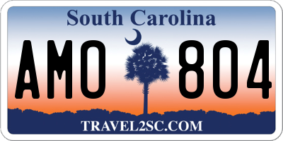 SC license plate AMO804