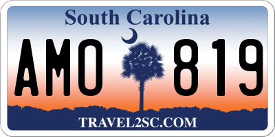 SC license plate AMO819
