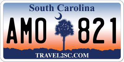 SC license plate AMO821