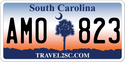SC license plate AMO823