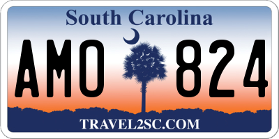 SC license plate AMO824