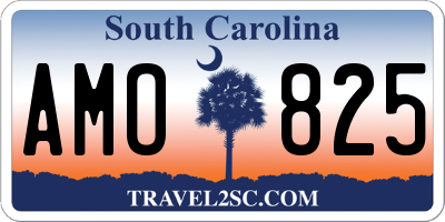 SC license plate AMO825