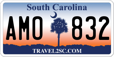 SC license plate AMO832