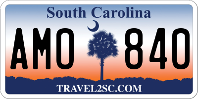 SC license plate AMO840