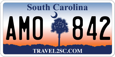 SC license plate AMO842