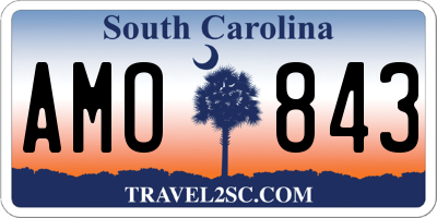 SC license plate AMO843