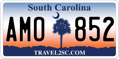 SC license plate AMO852