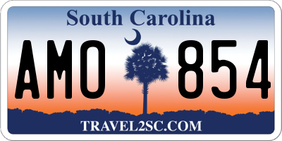 SC license plate AMO854