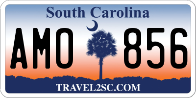 SC license plate AMO856