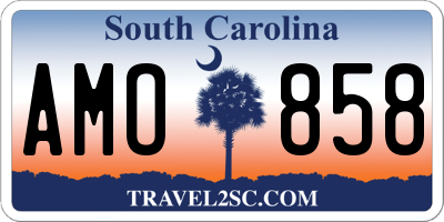 SC license plate AMO858
