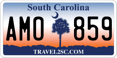 SC license plate AMO859