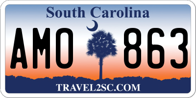 SC license plate AMO863