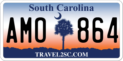 SC license plate AMO864