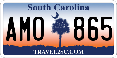 SC license plate AMO865