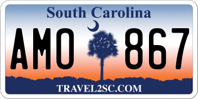 SC license plate AMO867