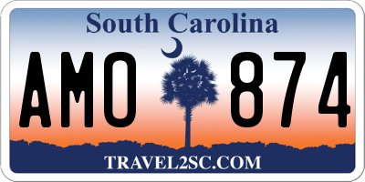 SC license plate AMO874